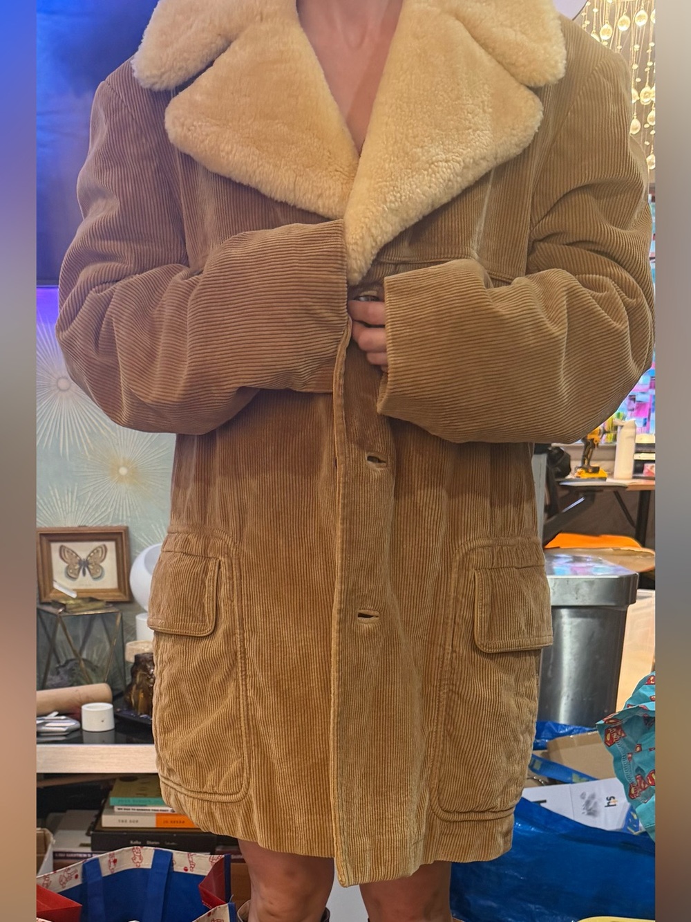 Penny Lane, Almost famous coat! 70’s camel corduroy coat, genuine shearling